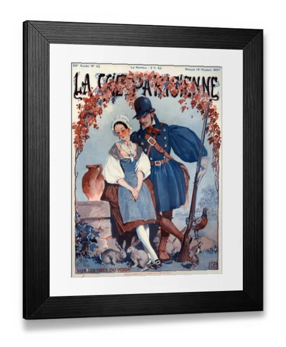 Framed Print : 1920s France La Vie Parisienne Magazine Cover