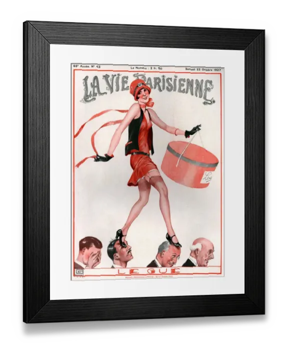 Framed Print : 1920s France La Vie Parisienne Magazine Cover