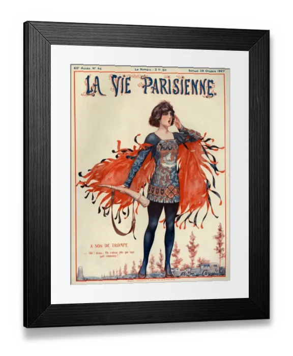 Framed Print : 1920s France La Vie Parisienne Magazine Cover Framed Print : 1920s France La Vie Parisienne Magazine Cover