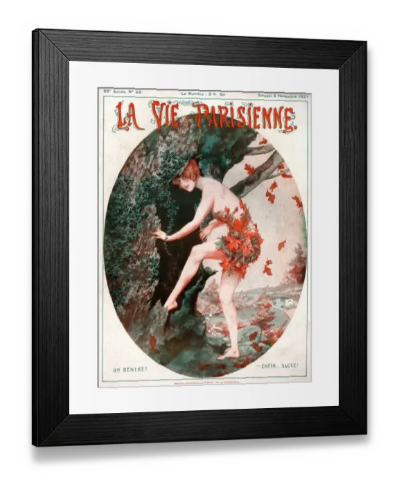 Framed Print : 1920s France La Vie Parisienne Magazine Cover