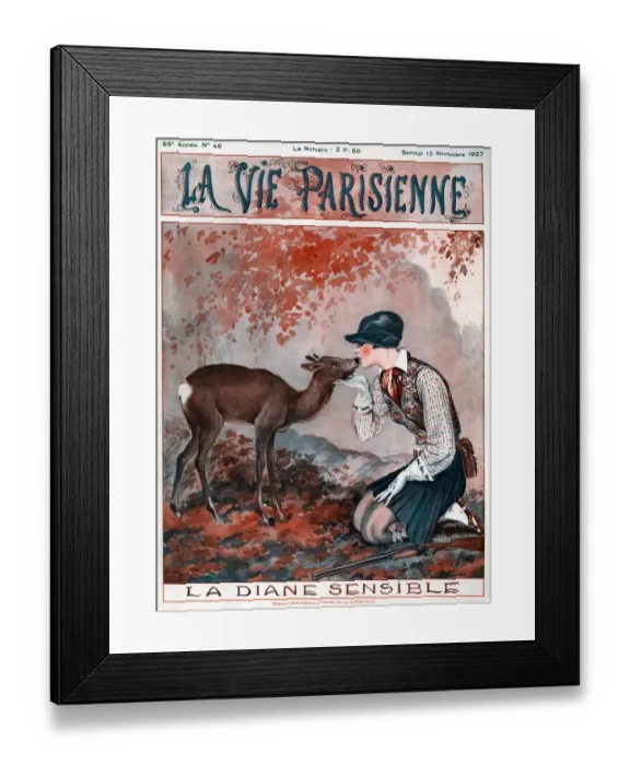 Framed Print : 1920s France La Vie Parisienne Magazine Cover
