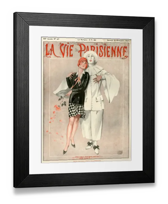 Framed Print : 1920s France La Vie Parisienne Magazine Cover Framed Print : 1920s France La Vie Parisienne Magazine Cover