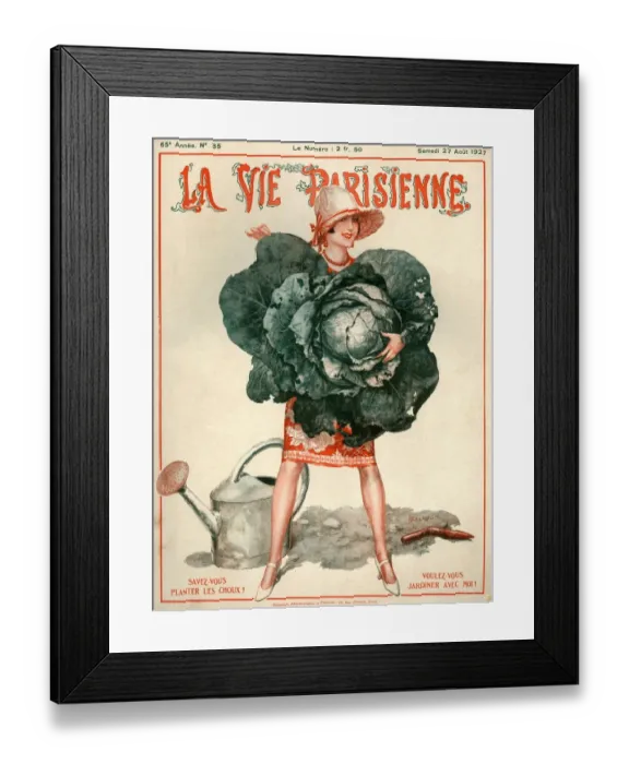 Framed Print : 1920s France La Vie Parisienne Magazine Cover Framed Print : 1920s France La Vie Parisienne Magazine Cover