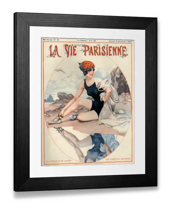 Framed Print : 1920s France La Vie Parisienne Magazine Cover