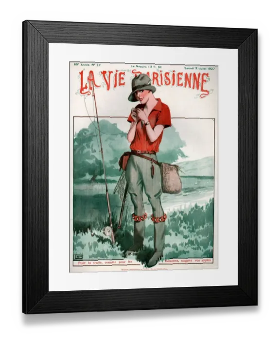Framed Print : 1920s France La Vie Parisienne Magazine Cover Framed Print : 1920s France La Vie Parisienne Magazine Cover