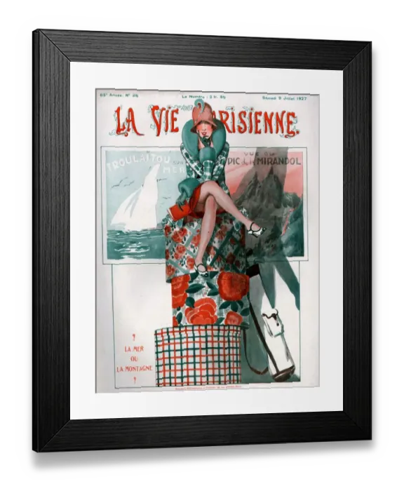 Framed Print : 1920s France La Vie Parisienne Magazine Cover Framed Print : 1920s France La Vie Parisienne Magazine Cover