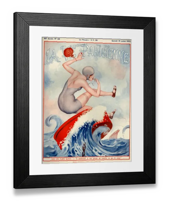 Framed Print : 1920s France La Vie Parisienne Magazine Cover Framed Print : 1920s France La Vie Parisienne Magazine Cover