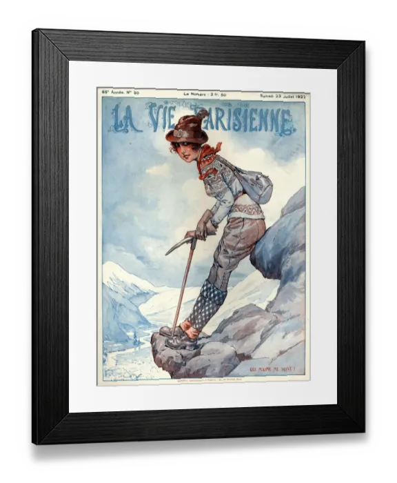 Framed Print : 1920s France La Vie Parisienne Magazine Cover Framed Print : 1920s France La Vie Parisienne Magazine Cover