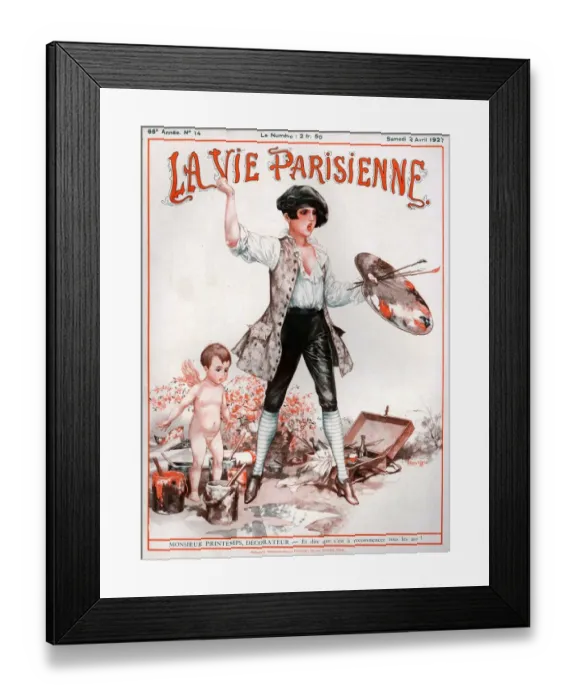 Framed Print : 1920s France La Vie Parisienne Magazine Cover Framed Print : 1920s France La Vie Parisienne Magazine Cover