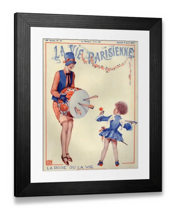 Framed Print : 1920s France La Vie Parisienne Magazine Cover Framed Print : 1920s France La Vie Parisienne Magazine Cover