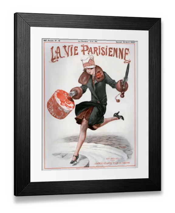Framed Print : 1920s France La Vie Parisienne Magazine Cover Framed Print : 1920s France La Vie Parisienne Magazine Cover