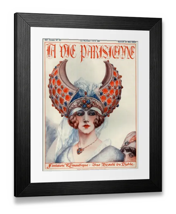 Framed Print : 1920s France La Vie Parisienne Magazine Cover Framed Print : 1920s France La Vie Parisienne Magazine Cover