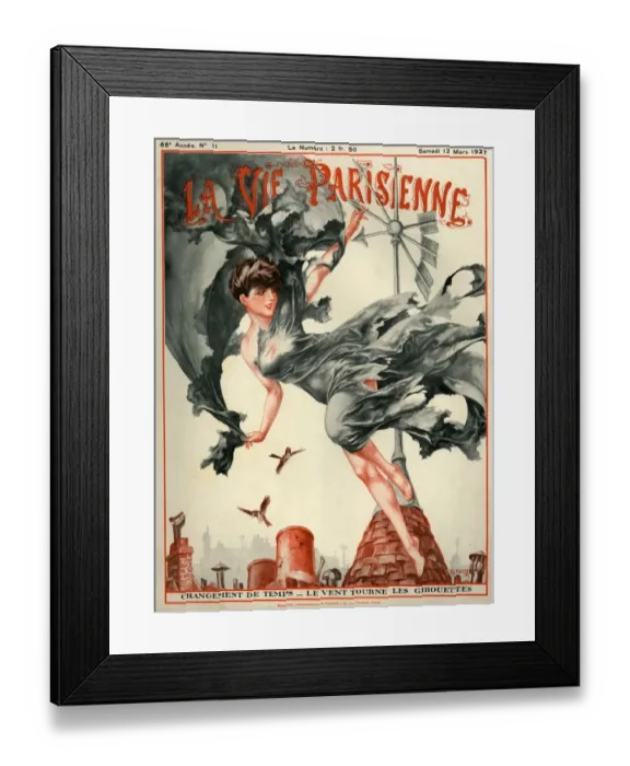 Framed Print : 1920s France La Vie Parisienne Magazine Cover Framed Print : 1920s France La Vie Parisienne Magazine Cover