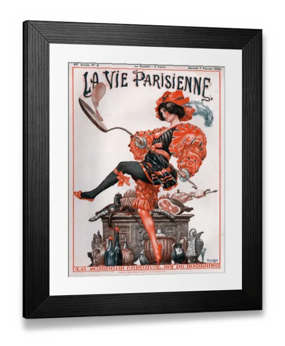 Framed Print : 1920s France La Vie Parisienne Magazine Cover Framed Print : 1920s France La Vie Parisienne Magazine Cover