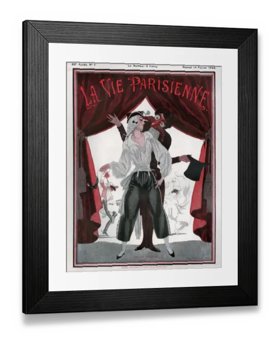 Framed Print : 1920s France La Vie Parisienne Magazine Cover Framed Print : 1920s France La Vie Parisienne Magazine Cover
