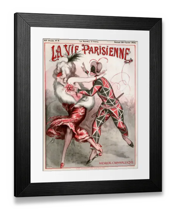 Framed Print : 1920s France La Vie Parisienne Magazine Cover Framed Print : 1920s France La Vie Parisienne Magazine Cover