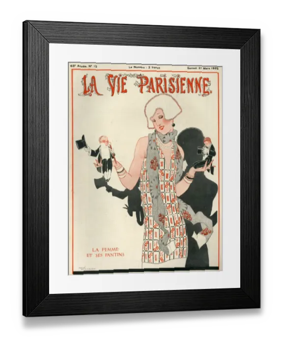 Framed Print : 1920s France La Vie Parisienne Magazine Cover Framed Print : 1920s France La Vie Parisienne Magazine Cover