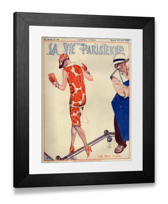 Framed Print : 1920s France La Vie Parisienne Magazine Cover Framed Print : 1920s France La Vie Parisienne Magazine Cover