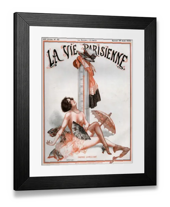Framed Print : 1920s France La Vie Parisienne Magazine Cover Framed Print : 1920s France La Vie Parisienne Magazine Cover