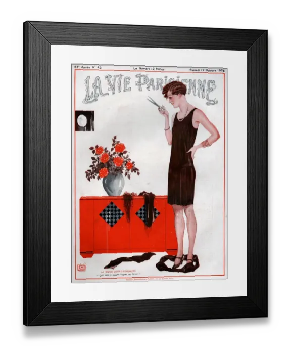 Framed Print : 1920s France La Vie Parisienne Magazine Cover Framed Print : 1920s France La Vie Parisienne Magazine Cover