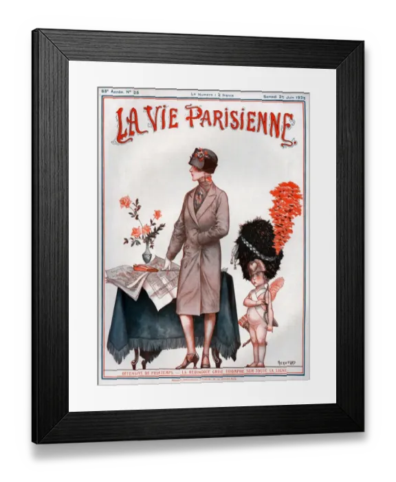 Framed Print : 1920s France La Vie Parisienne Magazine Cover Framed Print : 1920s France La Vie Parisienne Magazine Cover