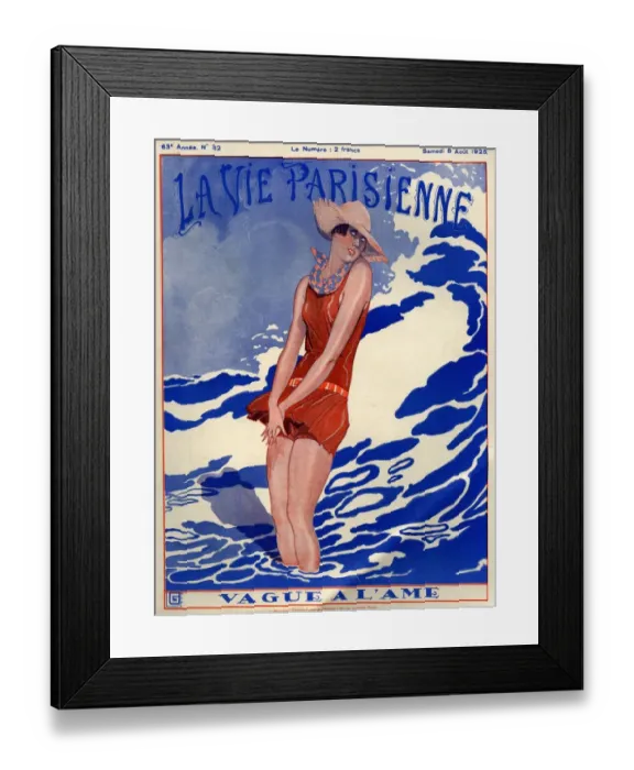 Framed Print : 1920s France La Vie Parisienne Magazine Cover Framed Print : 1920s France La Vie Parisienne Magazine Cover
