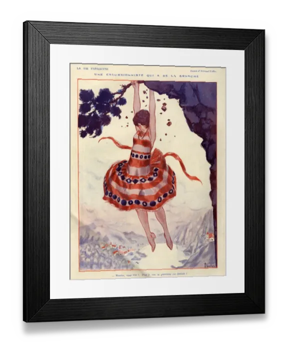 Framed Print : 1920s France La Vie Parisienne Magazine Plate