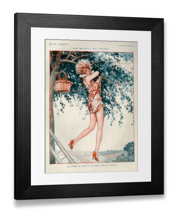 Framed Print : 1920s France La Vie Parisienne Magazine Plate