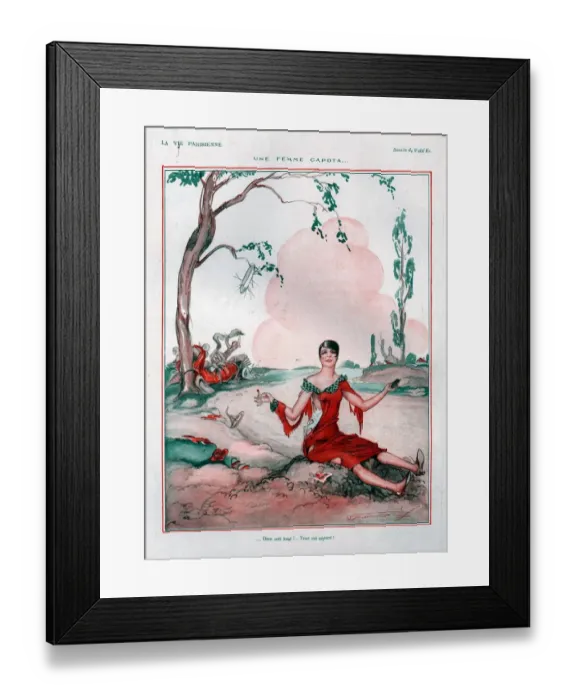 Framed Print : 1920s France La Vie Parisienne Magazine Plate Framed Print : 1920s France La Vie Parisienne Magazine Plate