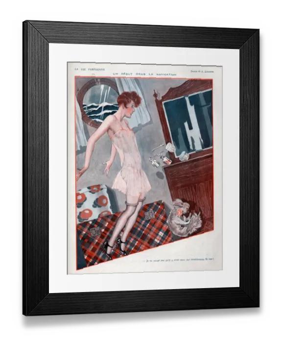 Framed Print : 1920s France La Vie Parisienne Magazine Plate