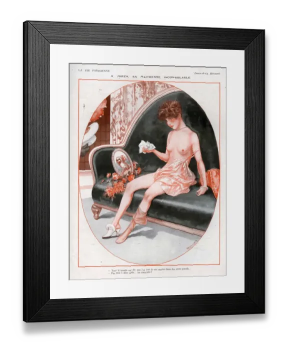 Framed Print : 1920s France La Vie Parisienne Magazine Plate Framed Print : 1920s France La Vie Parisienne Magazine Plate