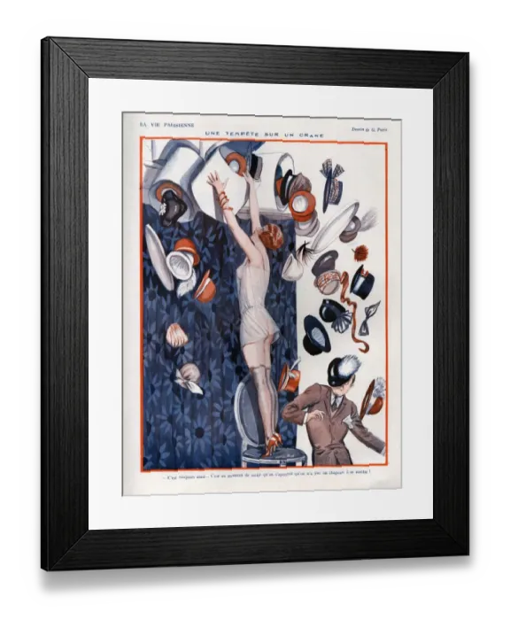 Framed Print : 1920s France La Vie Parisienne Magazine Plate