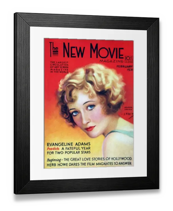 Framed Print : 1930s USA The New Movie Magazine Magazine Cover Framed Print : 1930s USA The New Movie Magazine Magazine Cover