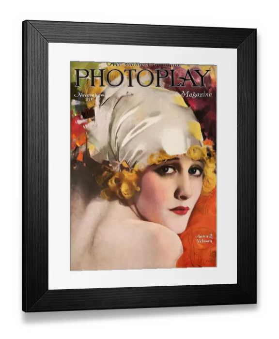 Framed Print : 1920s USA Photoplay Magazine Cover Framed Print : 1920s USA Photoplay Magazine Cover