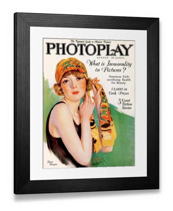 Framed Print : 1920s UK Photoplay Magazine Cover Framed Print : 1920s UK Photoplay Magazine Cover