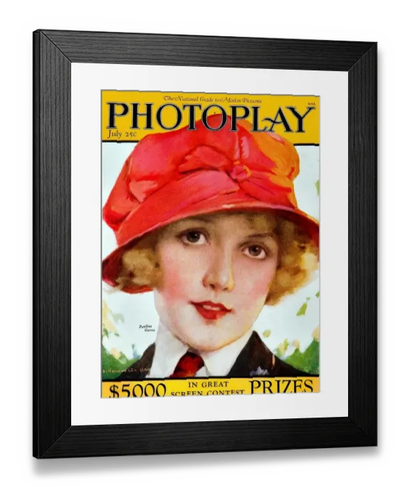 Framed Print : 1920s USA Photoplay Magazine Cover Framed Print : 1920s USA Photoplay Magazine Cover