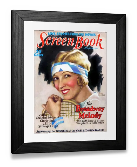 Framed Print : 1920s USA Screen Book Magazine Cover Framed Print : 1920s USA Screen Book Magazine Cover