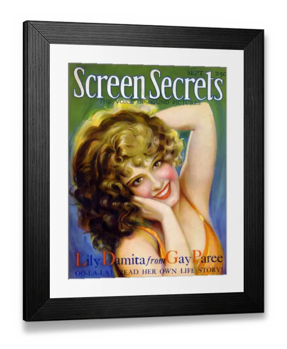 Framed Print : 1920s USA Screen Secrets Magazine Cover Framed Print : 1920s USA Screen Secrets Magazine Cover