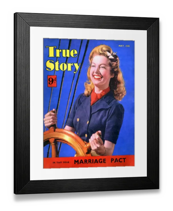 Framed Print : 1940s UK True Story Magazine Cover Framed Print : 1940s UK True Story Magazine Cover