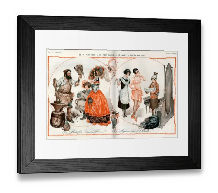 Framed Print : 1920s France La Vie Parisienne Magazine Plate Framed Print : 1920s France La Vie Parisienne Magazine Plate