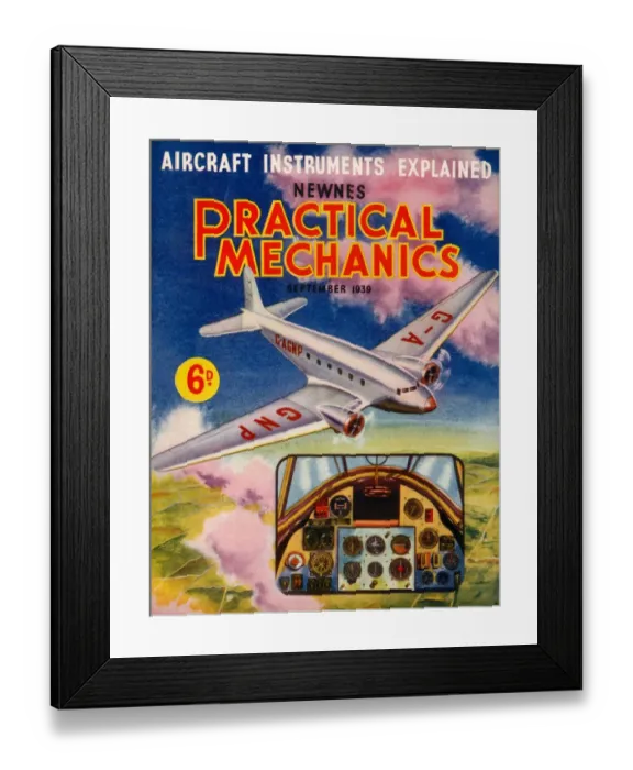 Framed Print : 1930s UK Practical Mechanics Magazine Cover