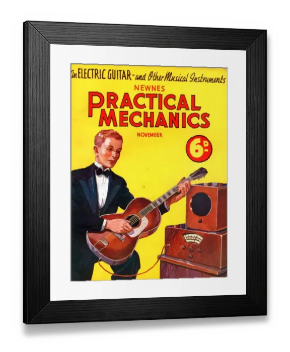 Framed Print : 1930s UK Practical Mechanics Magazine Cover Framed Print : 1930s UK Practical Mechanics Magazine Cover