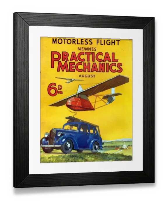 Framed Print : 1930s UK Practical Mechanics Magazine Cover