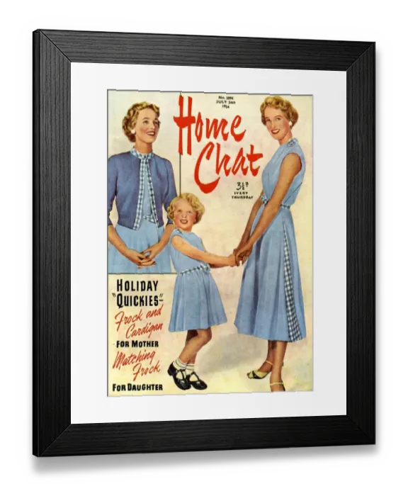 Framed Print : 1950s UK Home Chat Magazine Cover Framed Print : 1950s UK Home Chat Magazine Cover