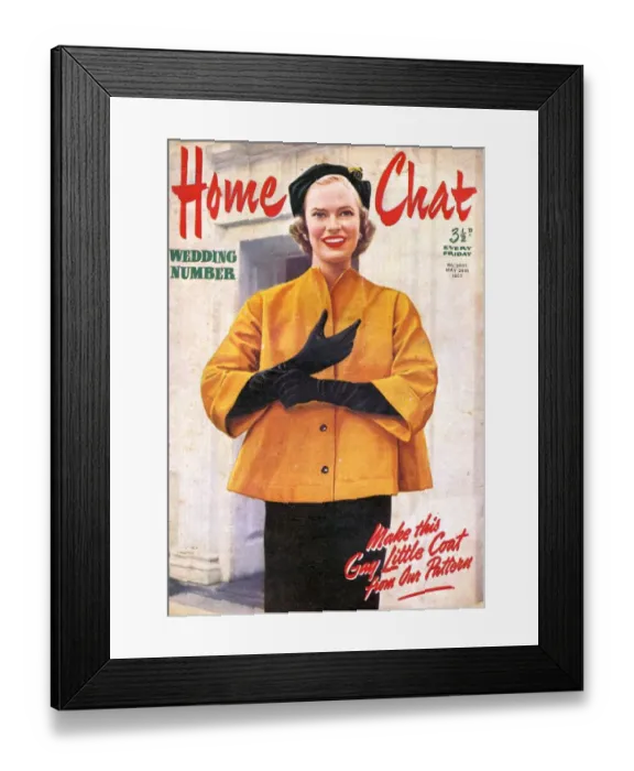 Framed Print : 1950s UK Home Chat Magazine Cover Framed Print : 1950s UK Home Chat Magazine Cover