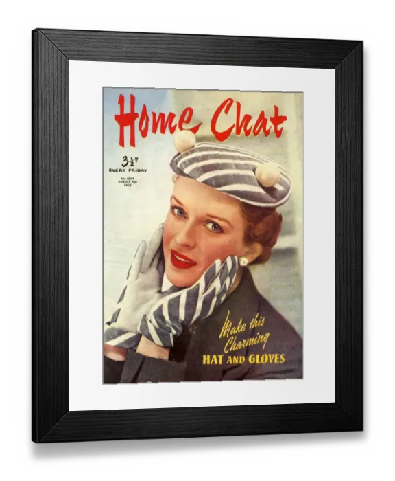Framed Print : 1950s UK Home Chat Magazine Cover Framed Print : 1950s UK Home Chat Magazine Cover