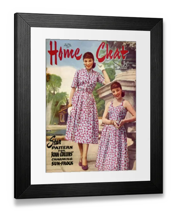 Framed Print : 1950s UK Home Chat Magazine Cover Framed Print : 1950s UK Home Chat Magazine Cover