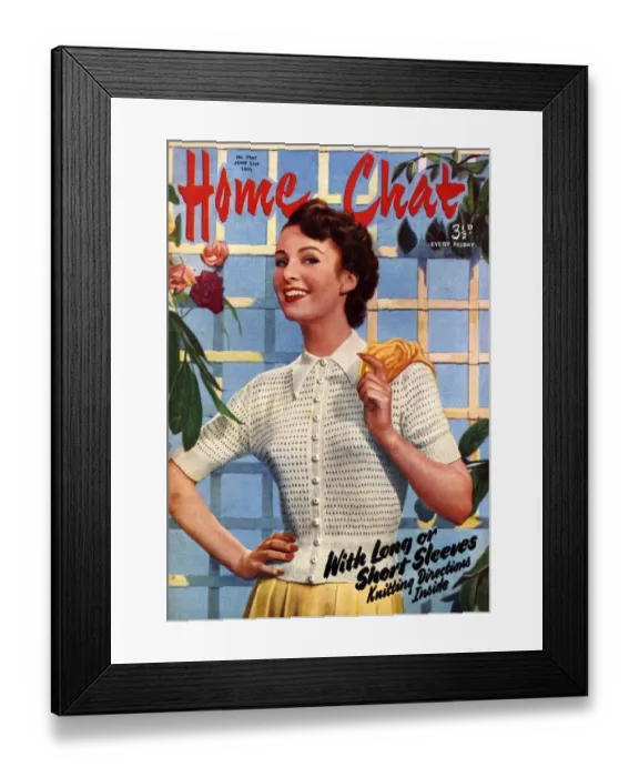 Framed Print : 1950s UK Home Chat Magazine Cover Framed Print : 1950s UK Home Chat Magazine Cover