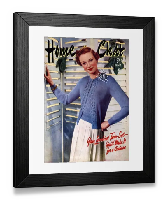 Framed Print : 1950s UK Home Chat Magazine Cover Framed Print : 1950s UK Home Chat Magazine Cover