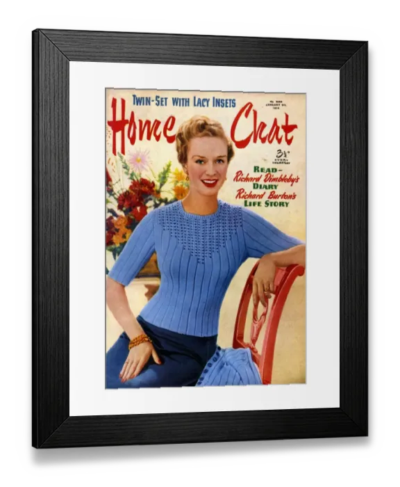Framed Print : 1950s UK Home Chat Magazine Cover Framed Print : 1950s UK Home Chat Magazine Cover